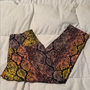 Vibrant Snake Print Leggings